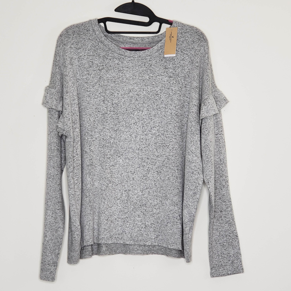 NWT AE Soft and Sexy Plush ruffle detail sweater